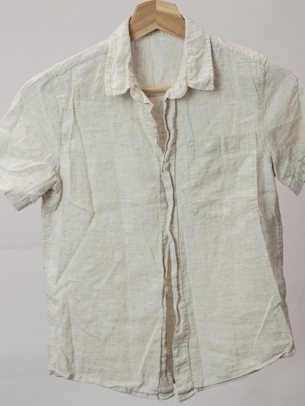 Cream Linen Button Down From H&M Boy's